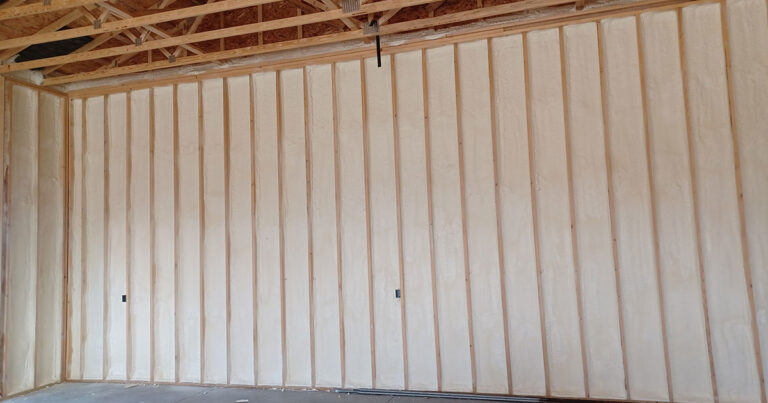 Spray foam insulation applied in an attic to fix a hot upstairs.